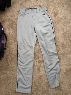 Under Armour Gray Baseball Pants with Black Trim - NWOT medium